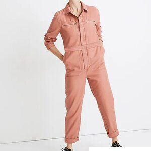 Madewell Zip-Pocket Coverall Jumpsuit in Rose Dust